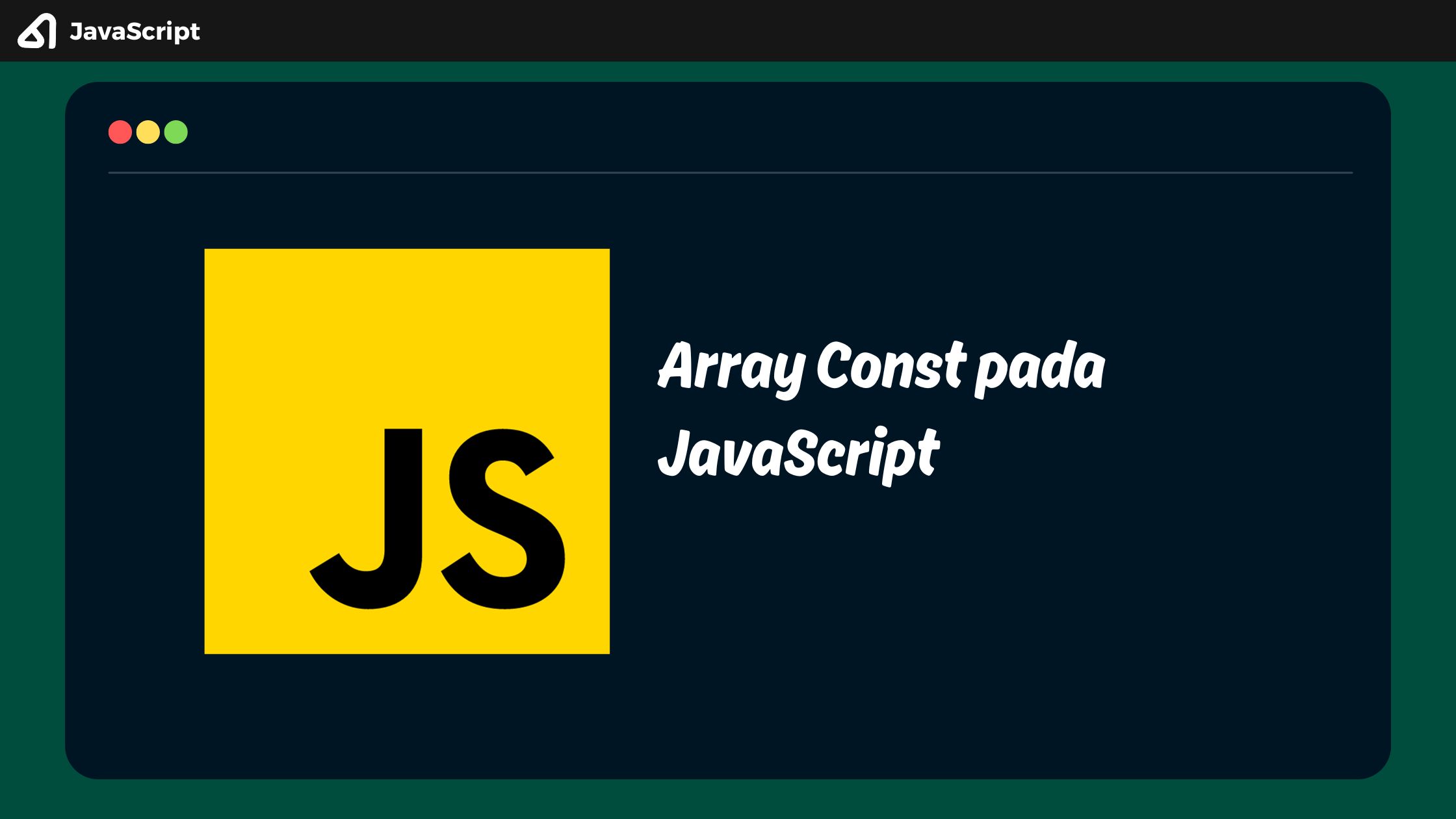 Array Const pada JavaScript