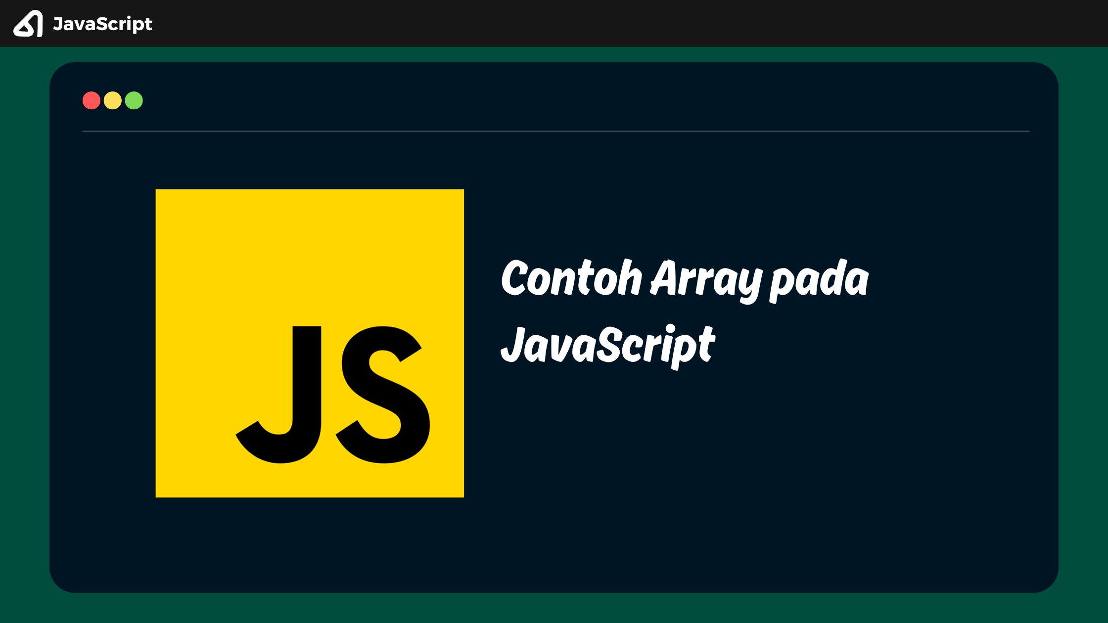Contoh Array pada JavaScript