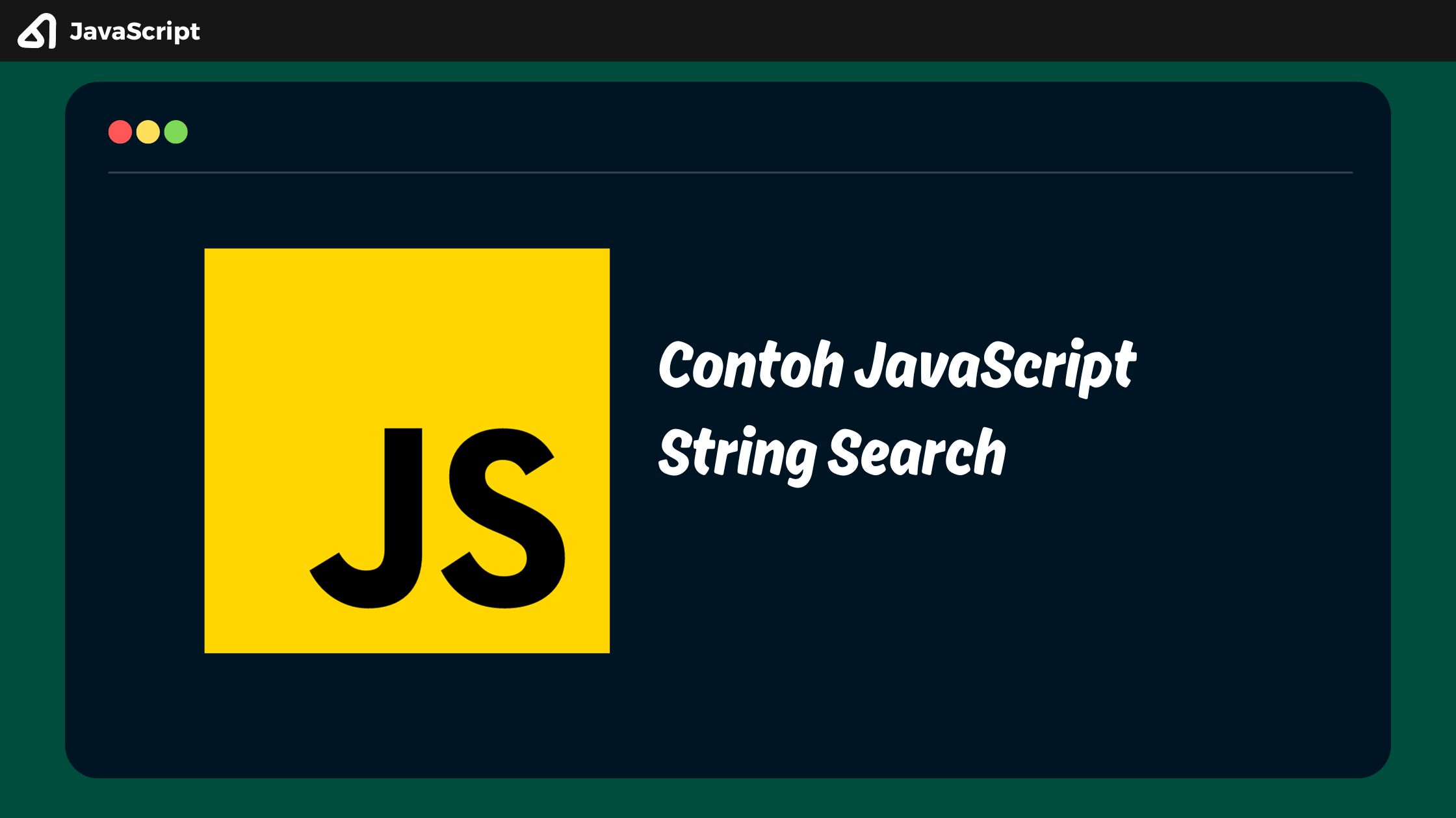 Contoh JavaScript String Search