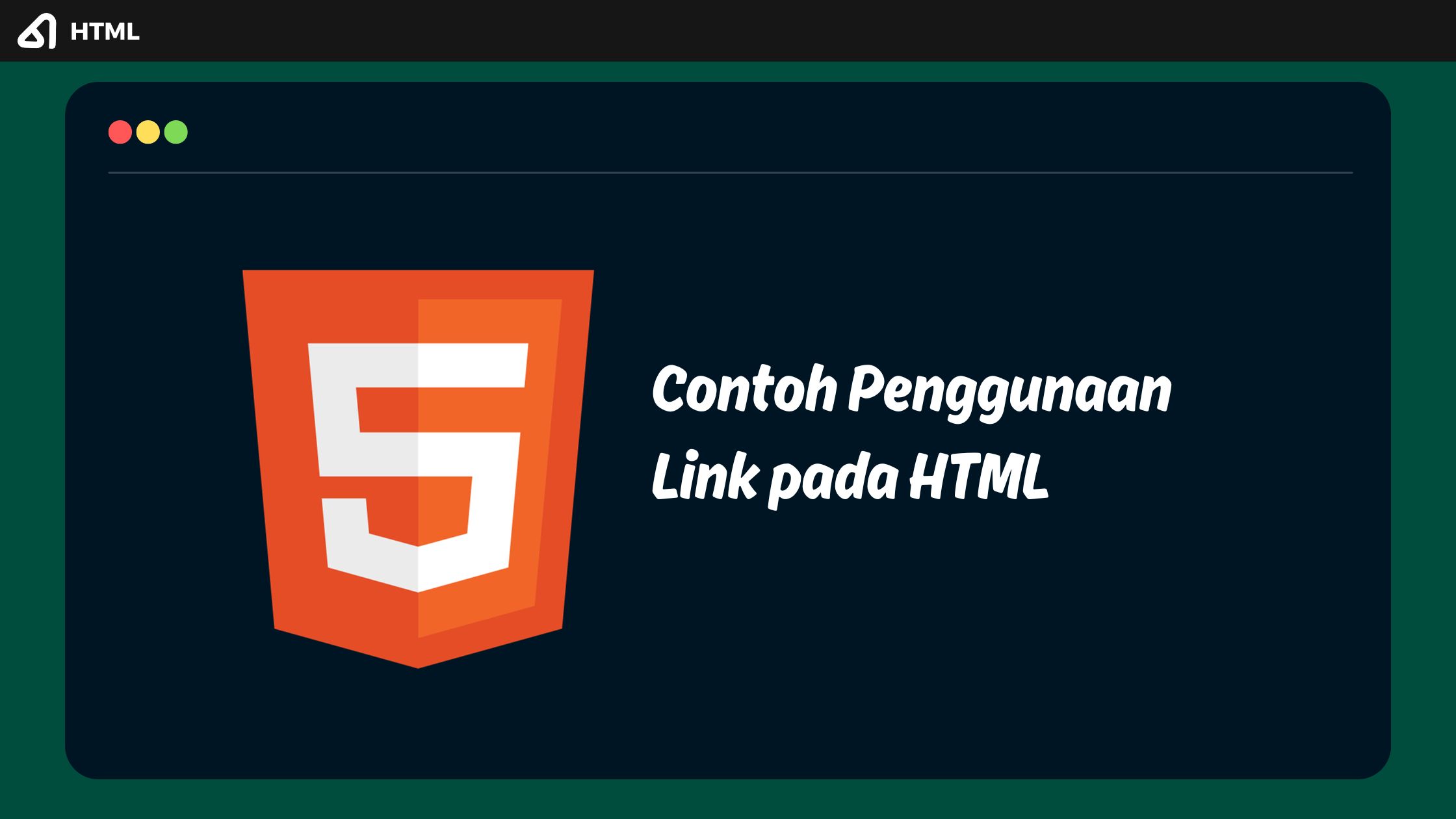 Contoh Penggunaan Link pada HTML