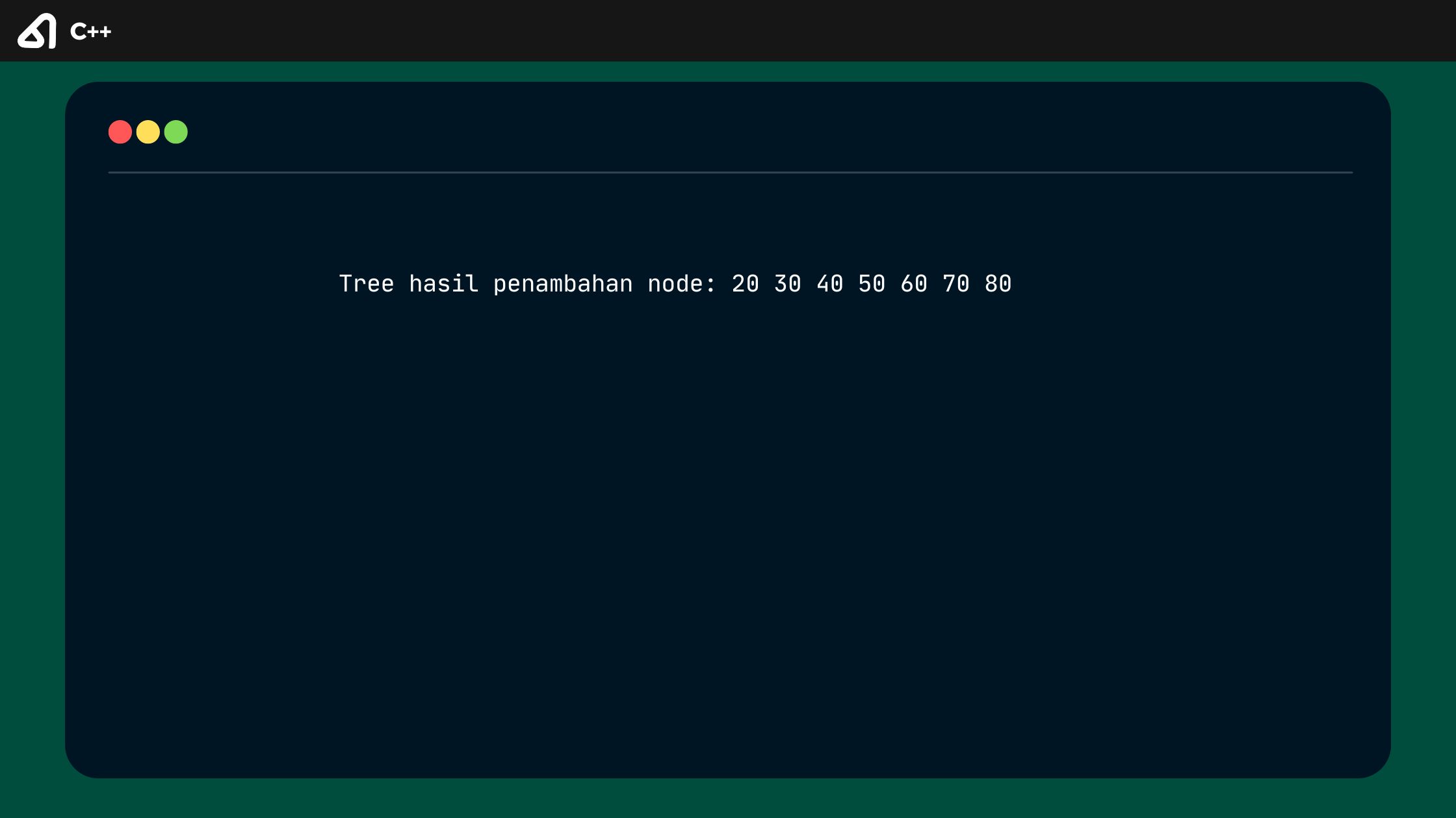 Contoh Program Tree C++