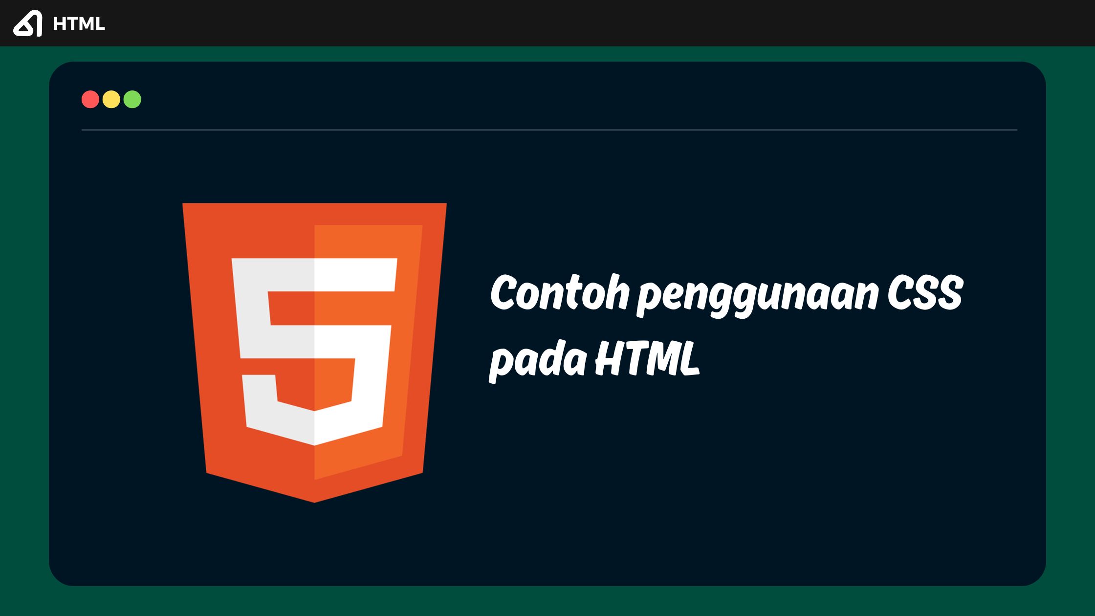 Contoh penggunaan CSS pada HTML