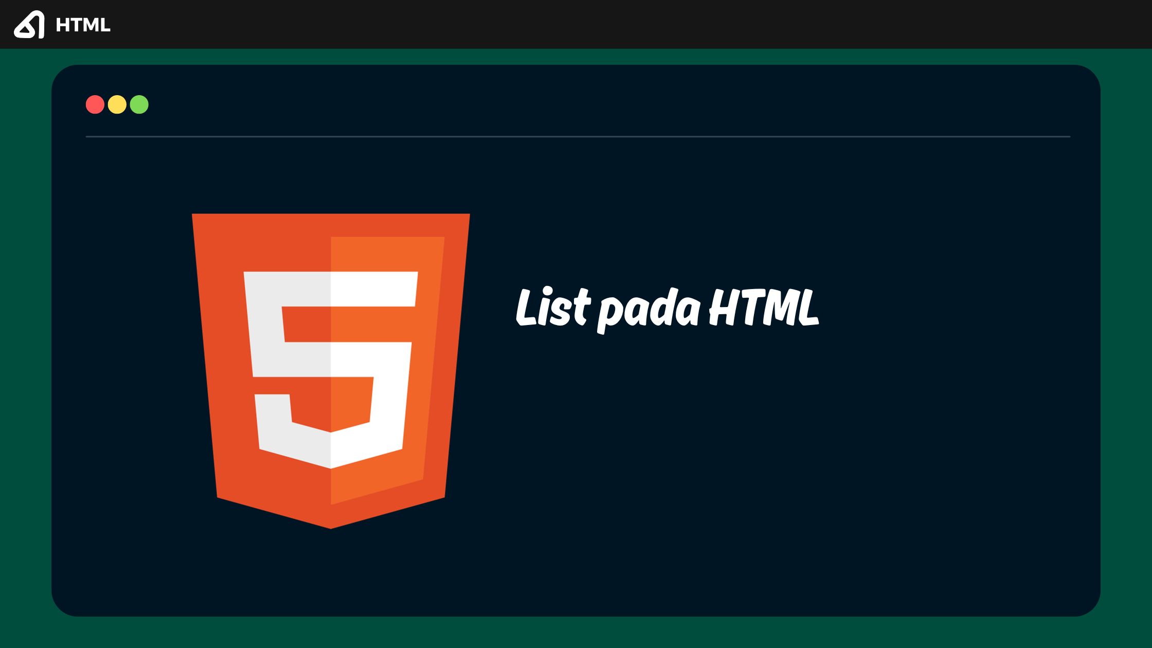 List pada HTML