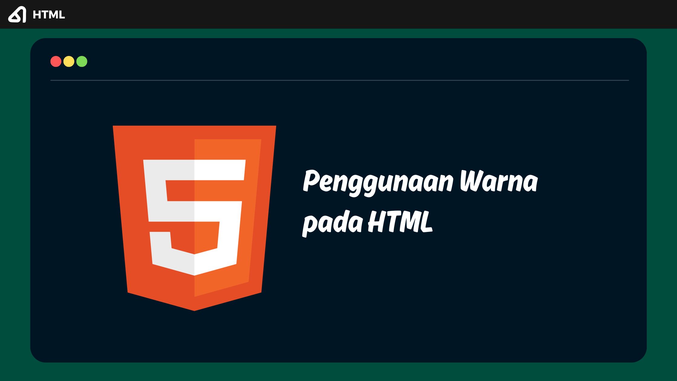 Penggunaan Warna pada HTML