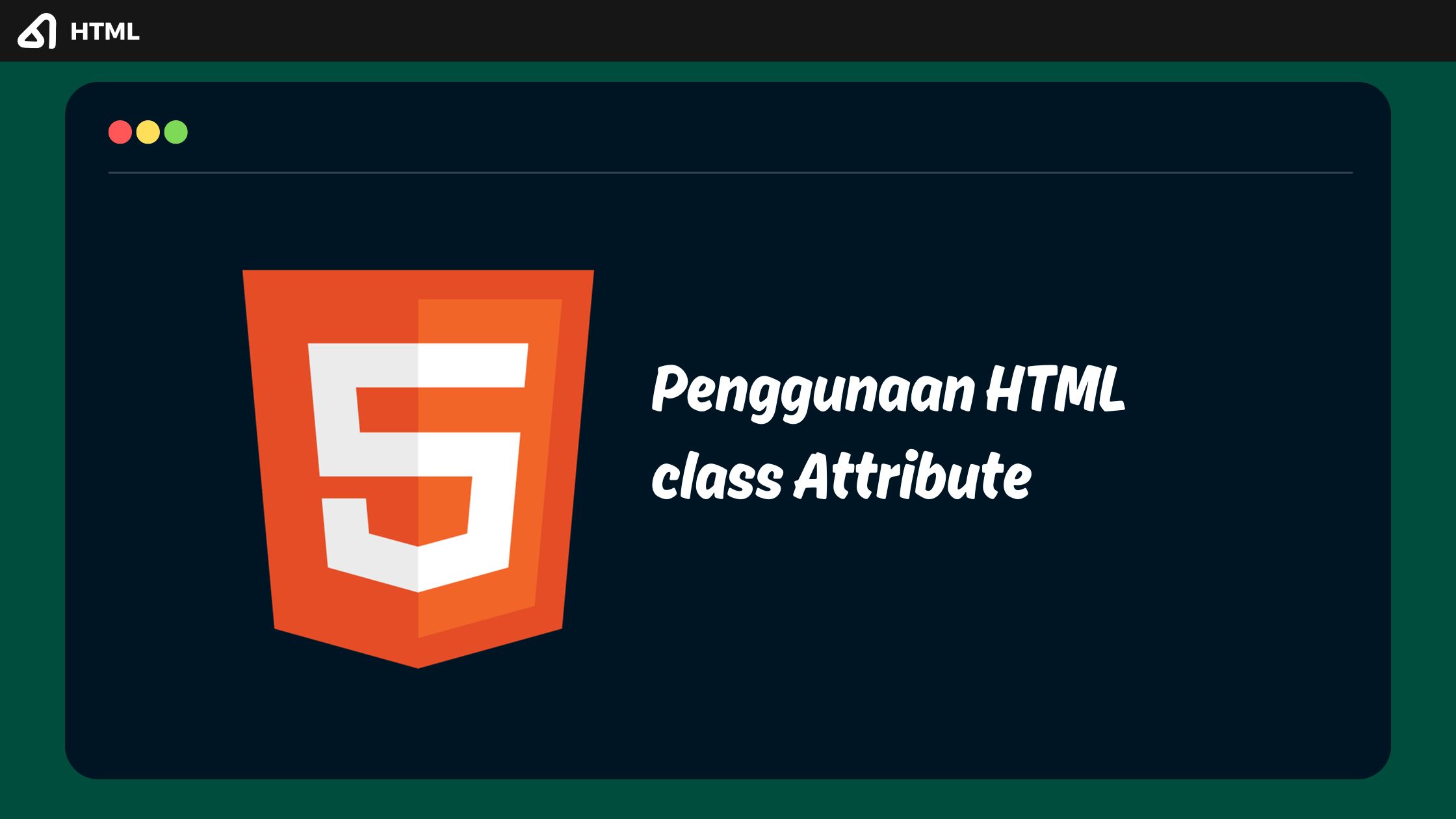 Penggunaan HTML class Attribute