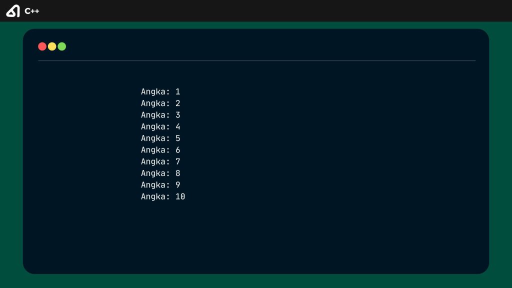 output Perulangan While Pada PHP