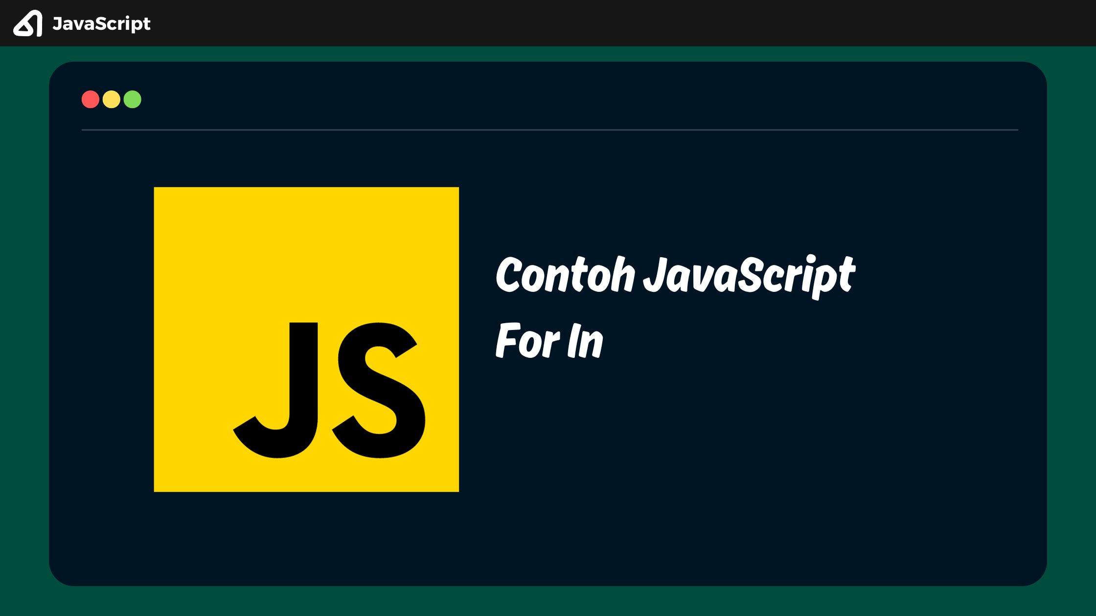 Contoh JavaScript For In