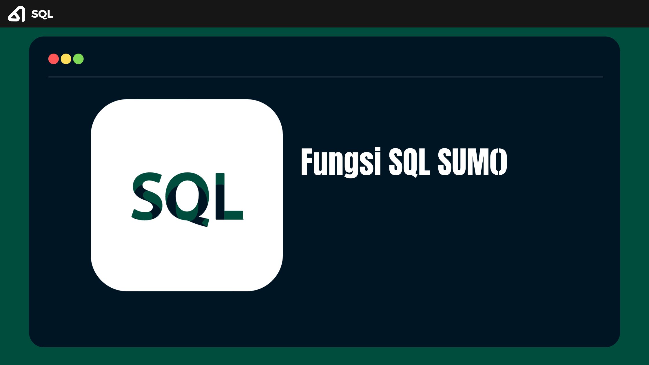 Fungsi SQL SUM()