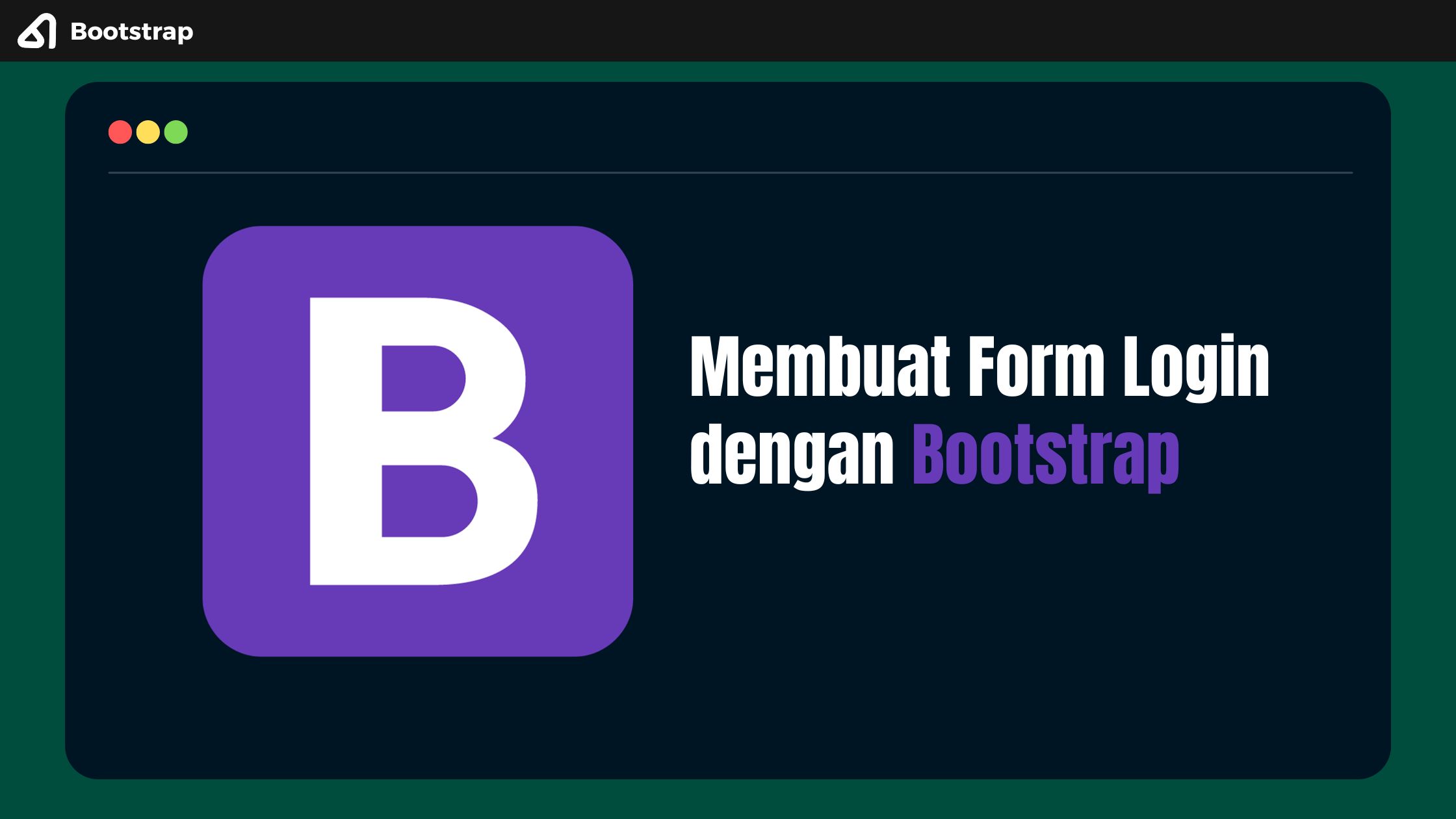 Membuat Form Login dengan Bootstrap