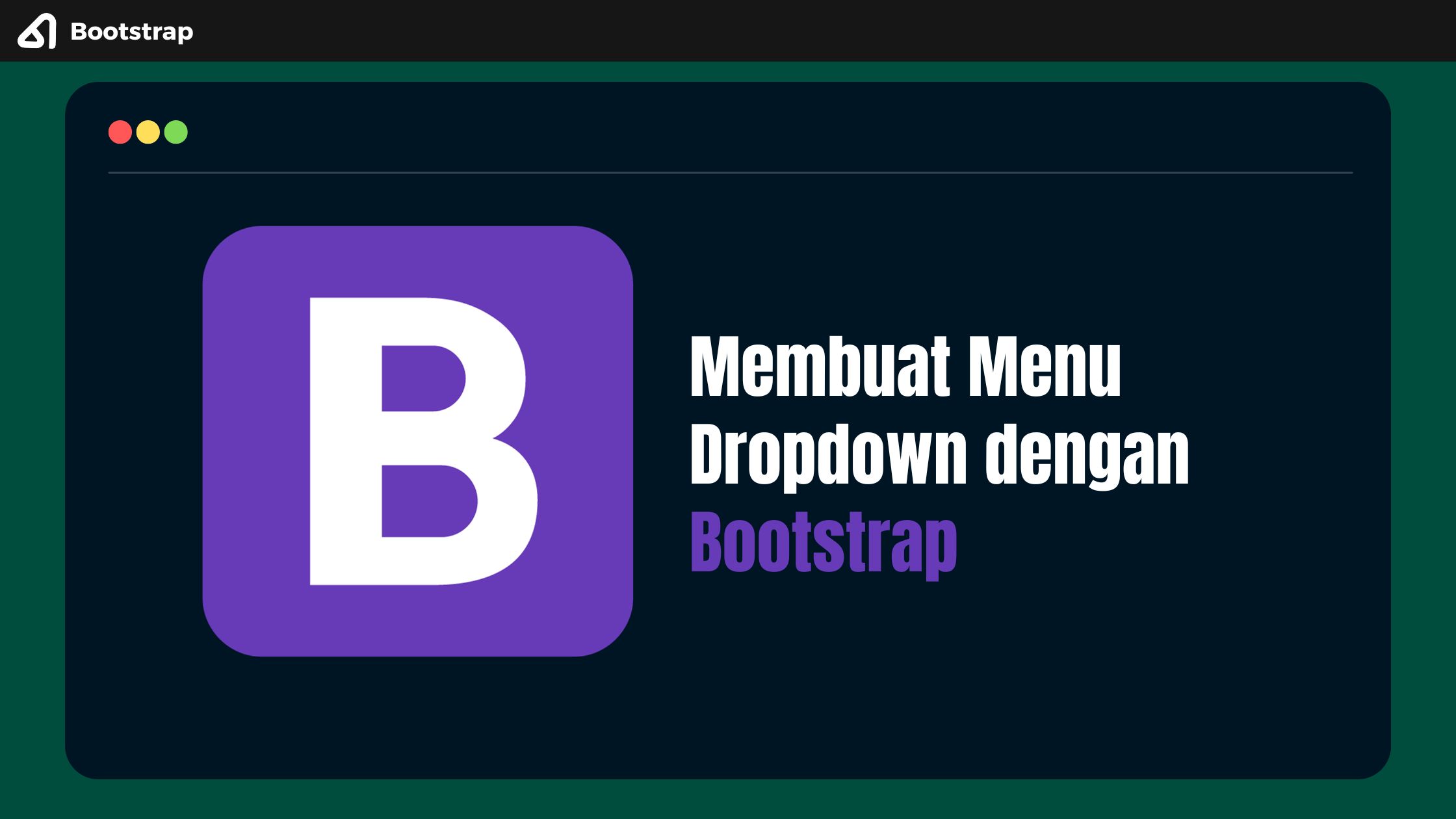 Membuat Menu Dropdown dengan Bootstrap
