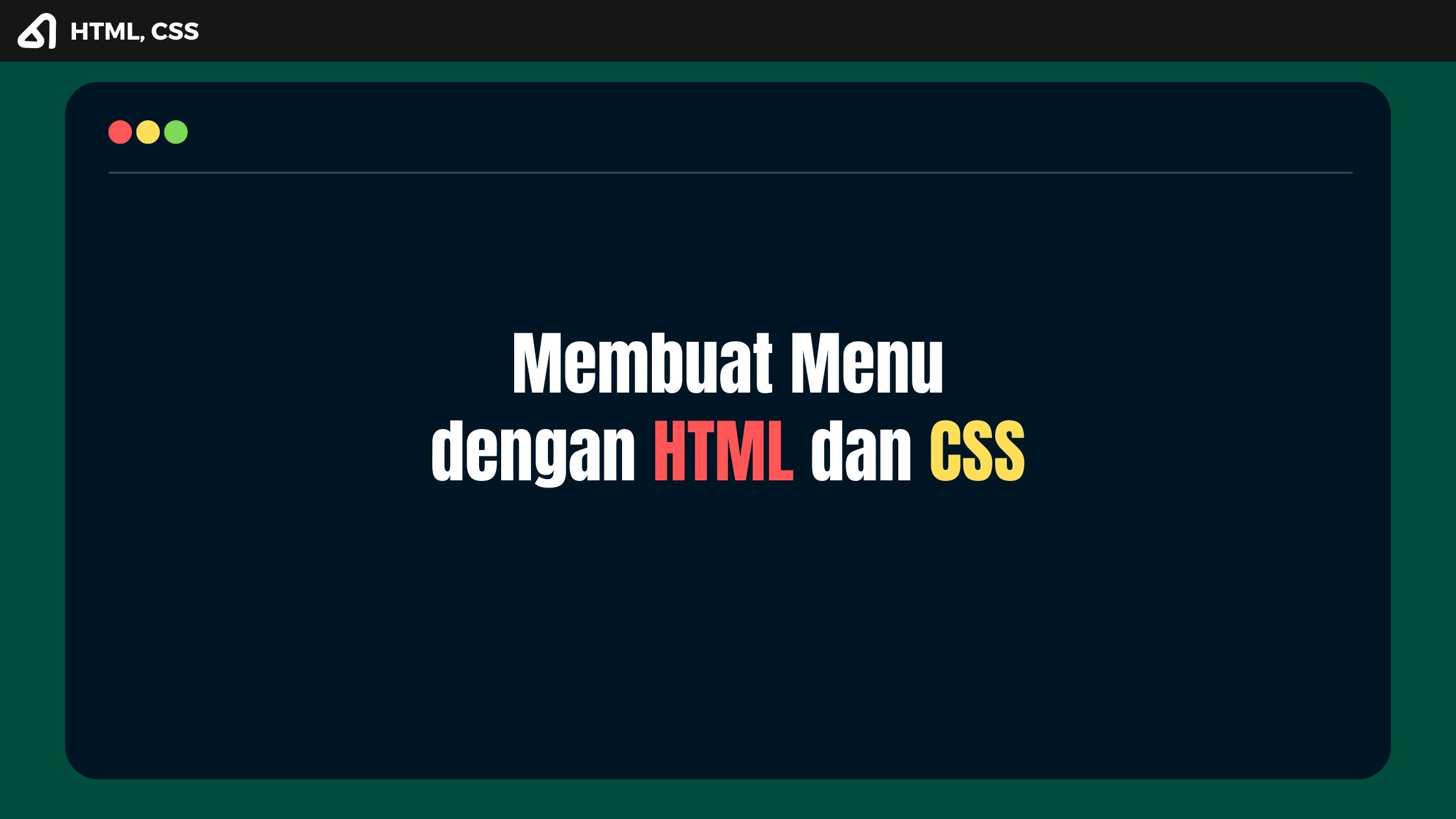 Membuat Menu dengan HTML dan CSS