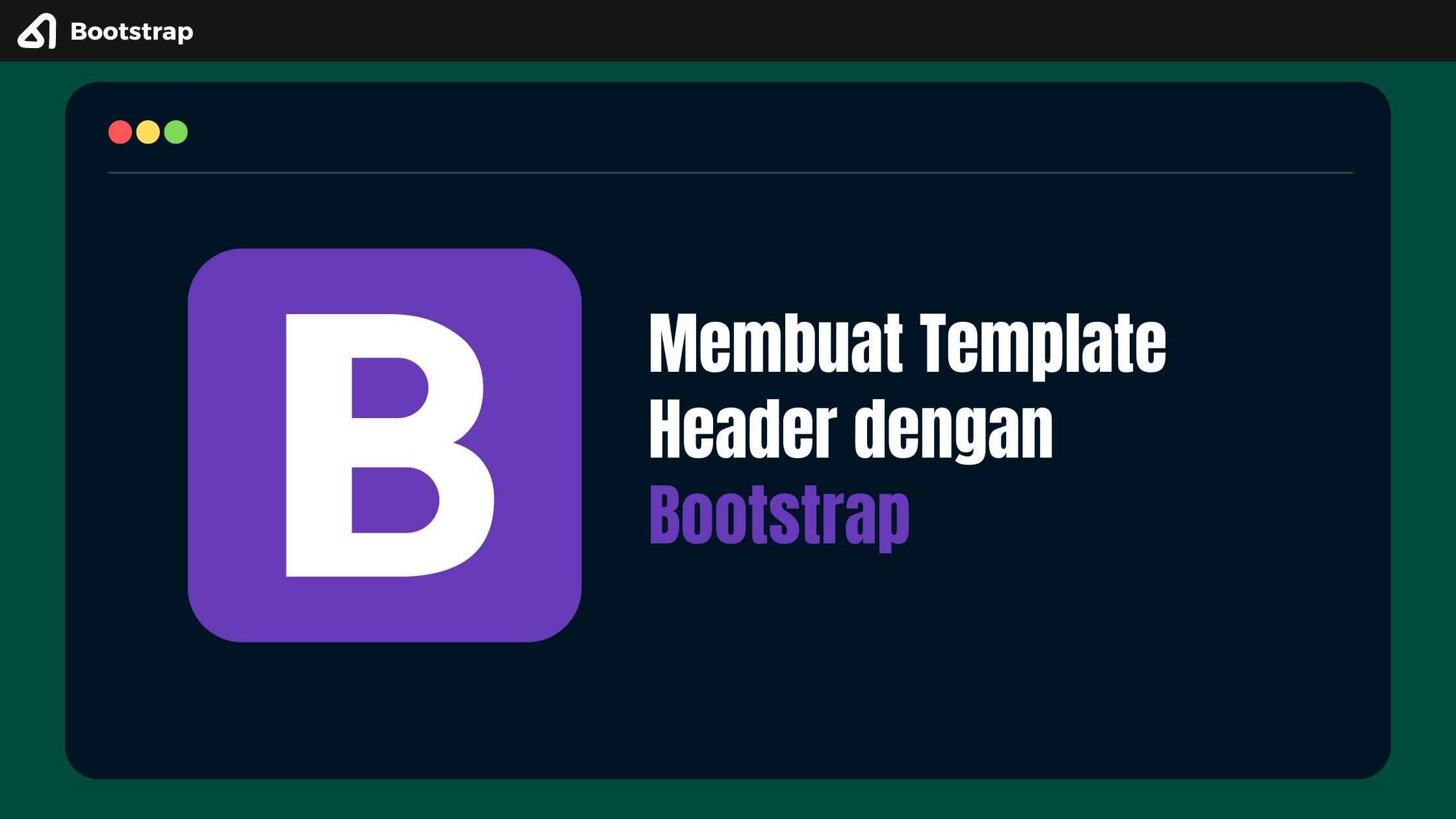 Membuat Template Header dengan Bootstrap
