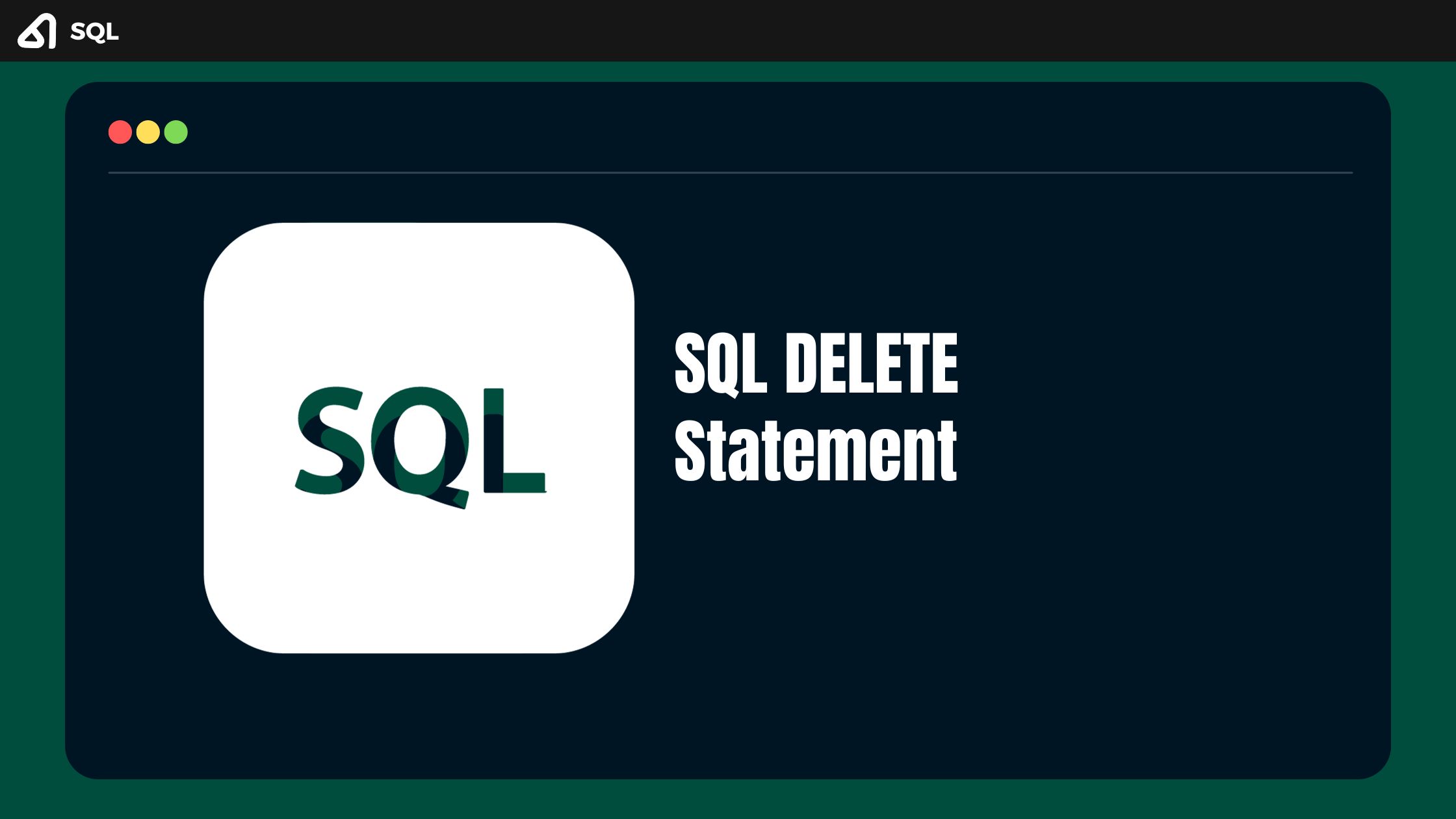 SQL DELETE Statement