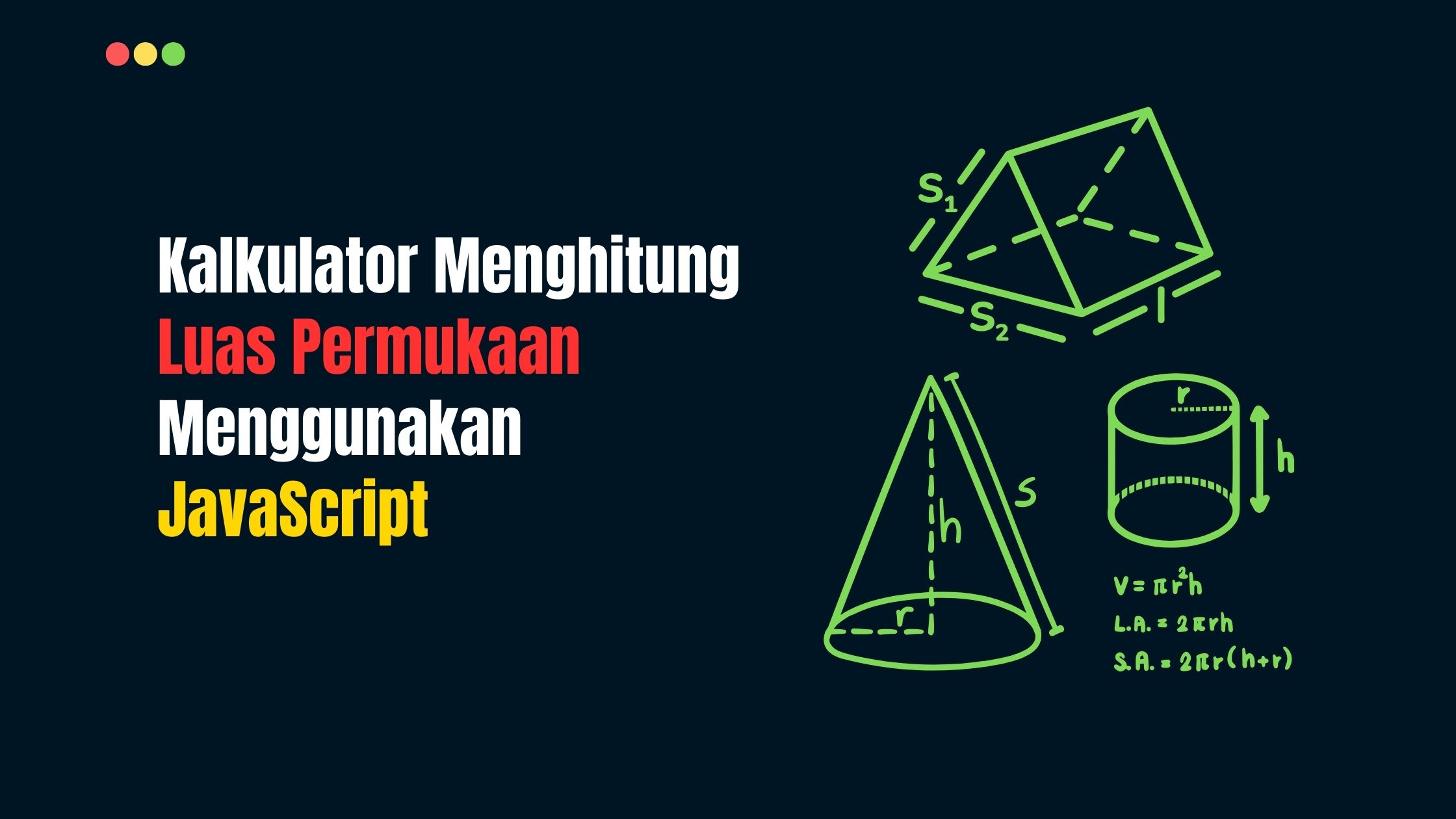 Membuat Kalkulator Menghitung Luas Permukaan