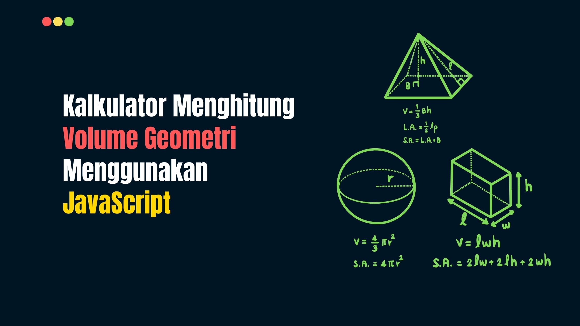 Membuat Kalkulator Menghitung Volume Geometri