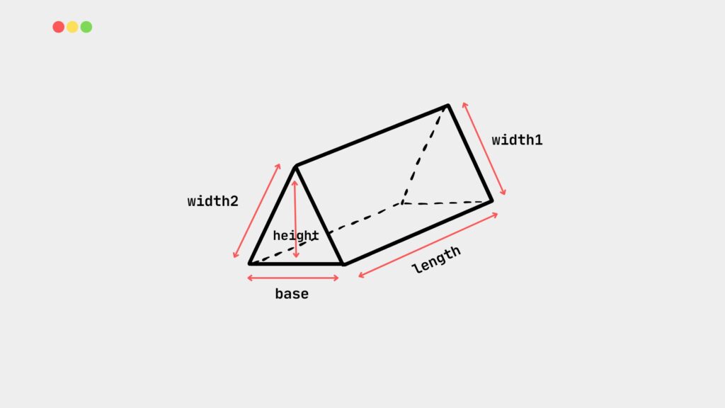 Surface area of a triangular prism